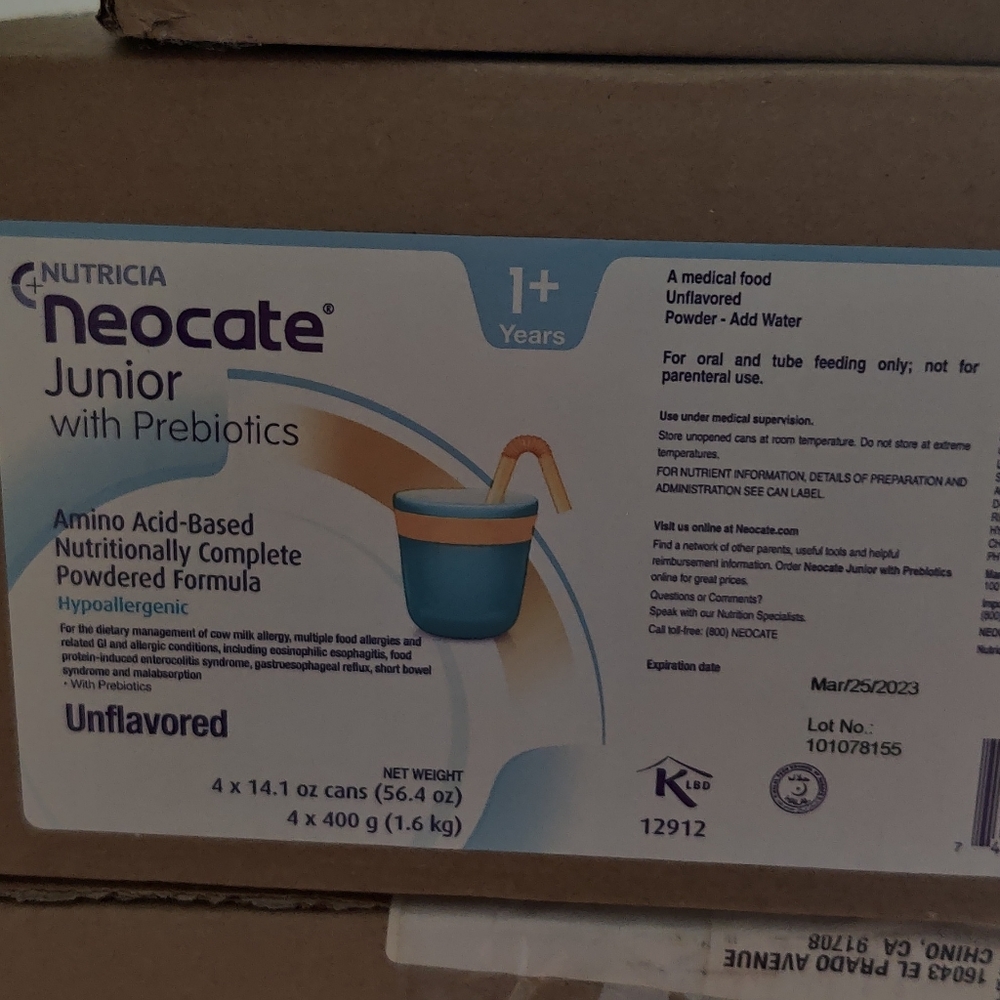 Neocate junior hypoallergenic formula